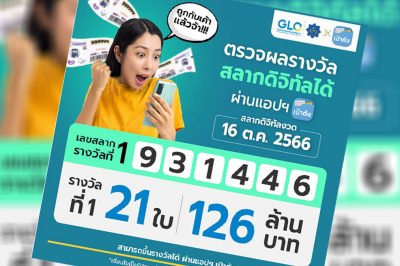 เป๋าตังแตก 126 ล้าน คนดวงเฮงถูกรางวัลที่ 1 คนเดียว 10 ใบ 60 ล้าน